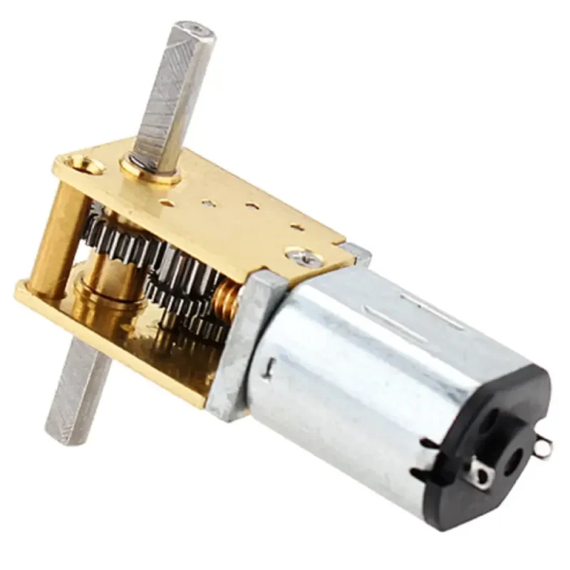 12v dc worm gear motor dual shaft 68 rpm