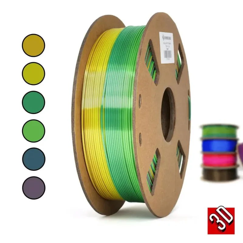 1kg rainbow silk pla filament 1 75mm type e