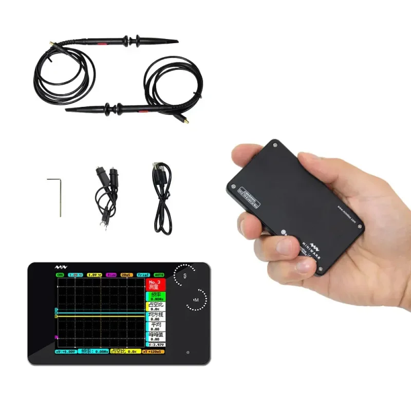 pocket ds212 oscilloscope 2 channel 1mhz rechargeable