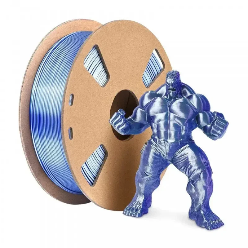 silver dark blue silk pla filament 1 75mm 1kg dual color